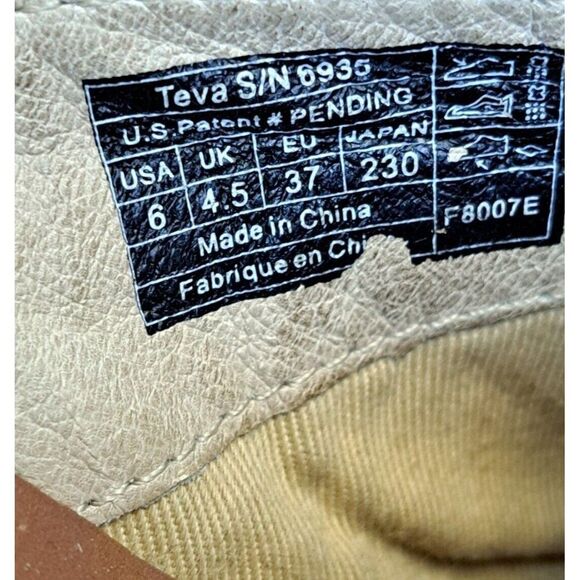 Teva Womens Round Toe Slip On Buckle Slide Mules Brown Size US 6 - Picture 10 of 12